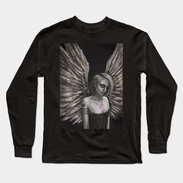 Angel Long Sleeve T-Shirt by LonelyWinters